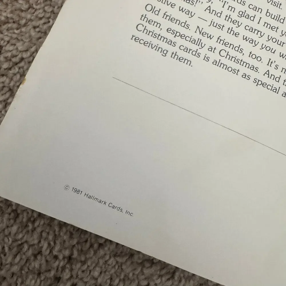 Vintage 1981 Hallmark Christmas Card Address Book w/ Norman Rockwell Print Cover